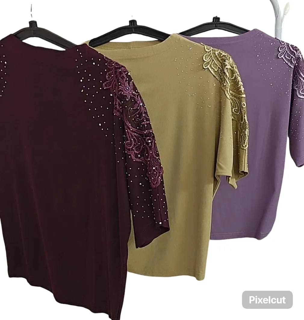 Summer top with shoulder work