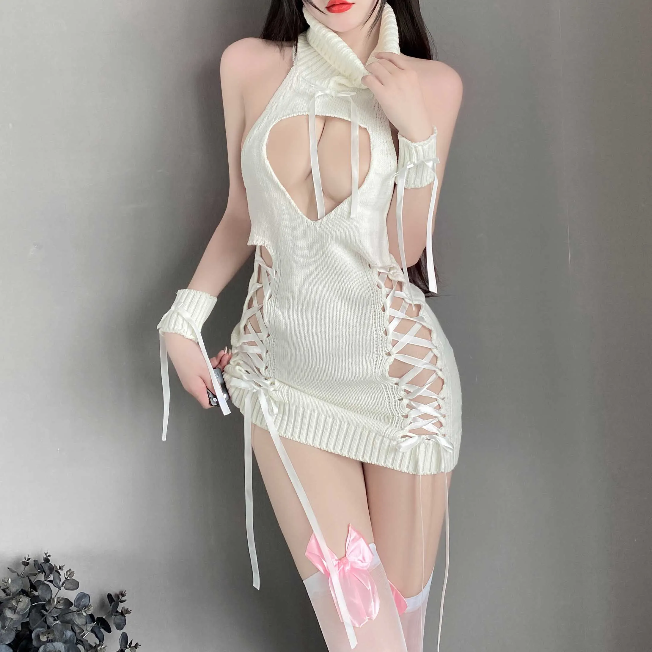 T-1056 Sexy open-chested sweater