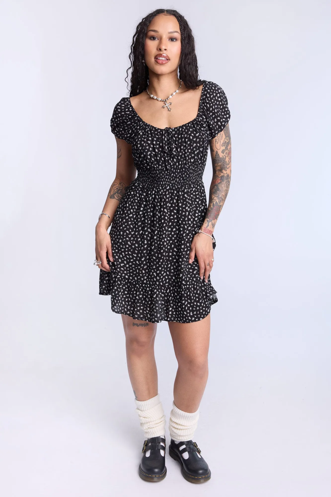 Tiered Rayon Dress