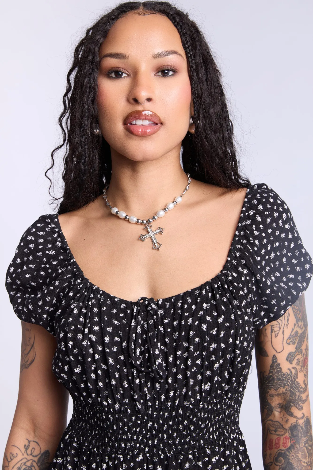 Tiered Rayon Dress