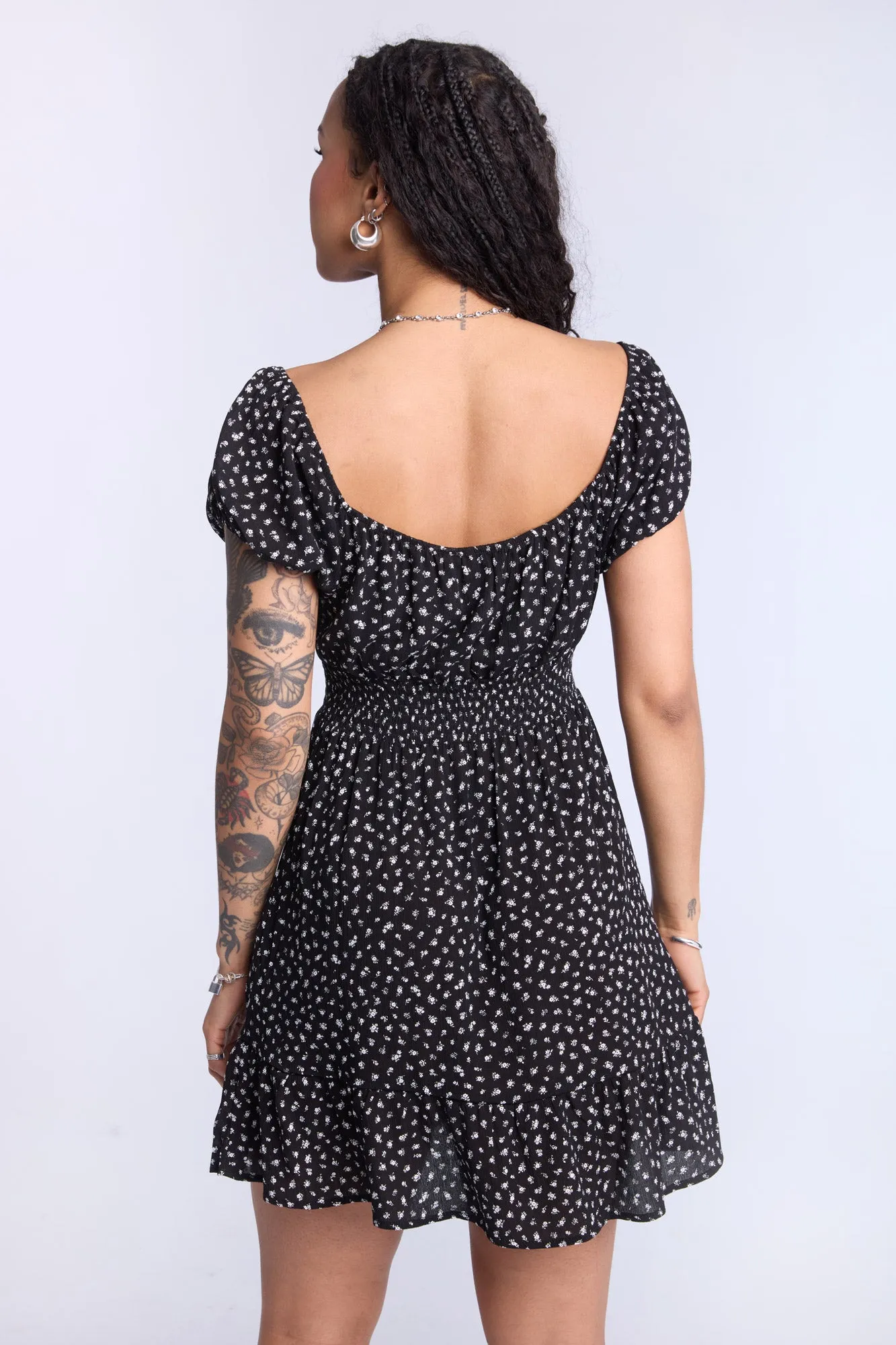 Tiered Rayon Dress