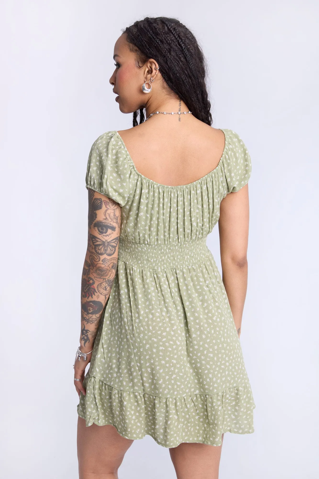 Tiered Rayon Dress