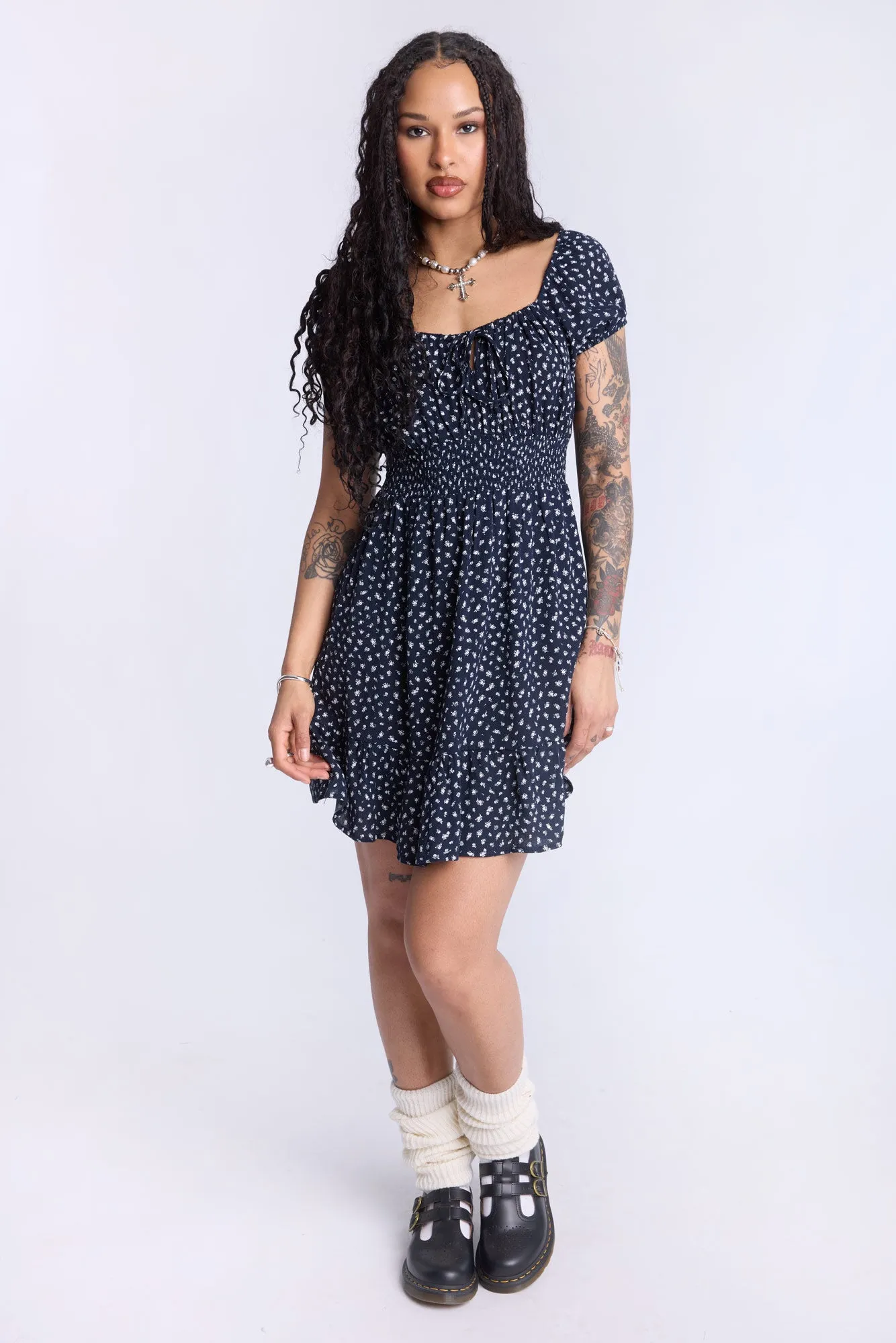 Tiered Rayon Dress