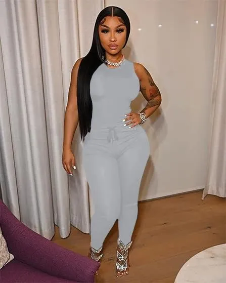 TOPSRANI Womens Two Piece Outfits Bodycon Tracksuit Sweatsuits Solid Jogger Biker Workout Gym Lounge Short Sleeve Pant Sets