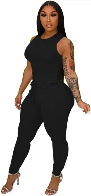 TOPSRANI Womens Two Piece Outfits Bodycon Tracksuit Sweatsuits Solid Jogger Biker Workout Gym Lounge Short Sleeve Pant Sets