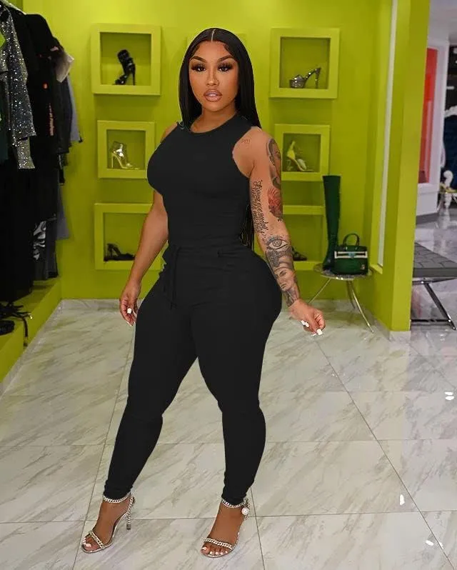 TOPSRANI Womens Two Piece Outfits Bodycon Tracksuit Sweatsuits Solid Jogger Biker Workout Gym Lounge Short Sleeve Pant Sets