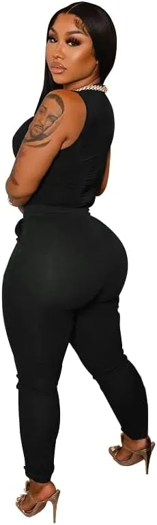 TOPSRANI Womens Two Piece Outfits Bodycon Tracksuit Sweatsuits Solid Jogger Biker Workout Gym Lounge Short Sleeve Pant Sets