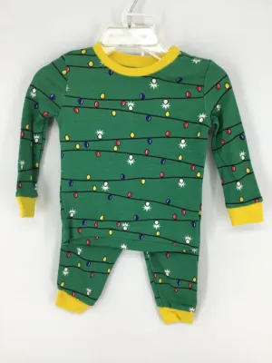 Tucker   Tate Child Size 6-12 Months Green Christmas Pajamas