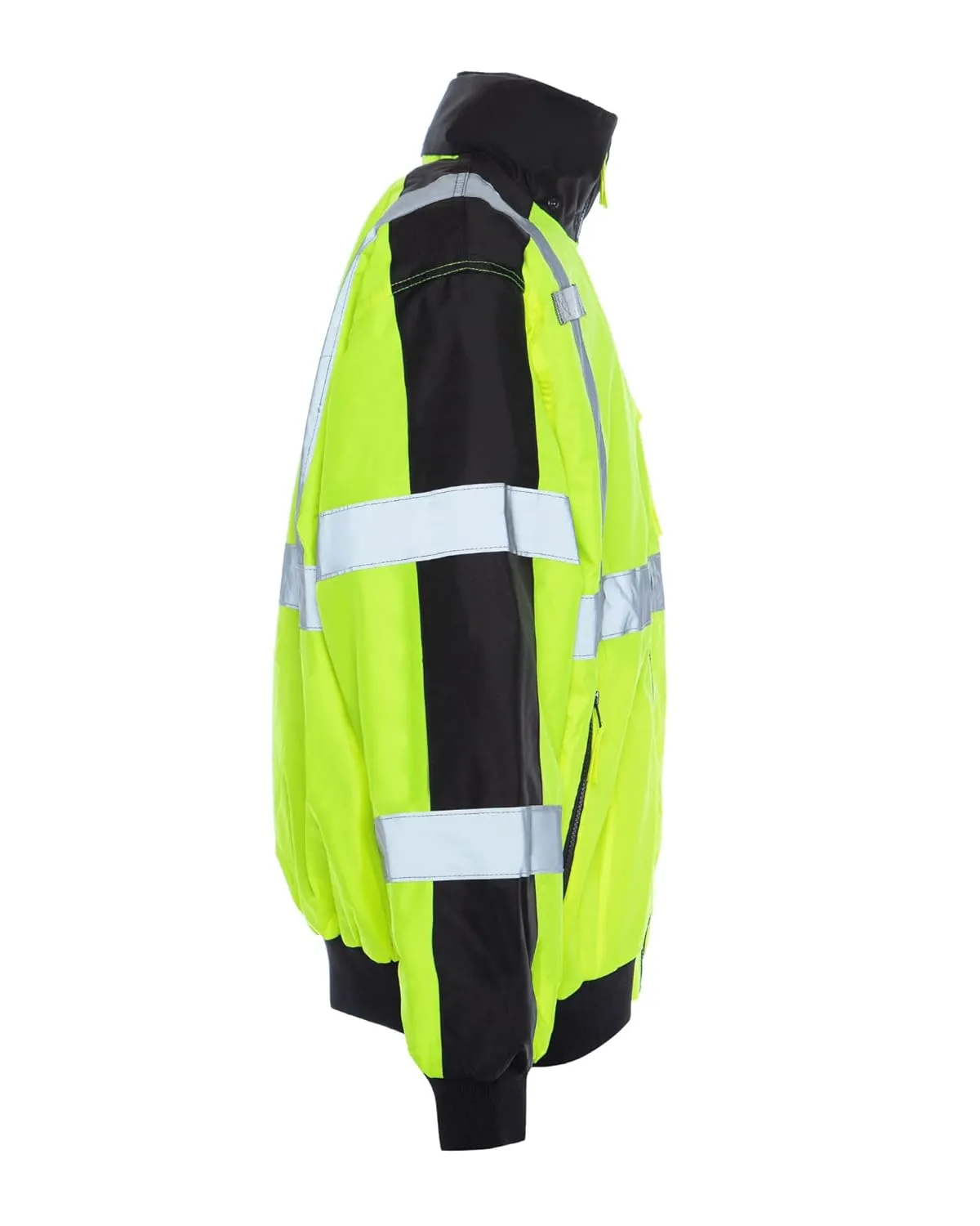 Utility Pro UHV575-XL UHV575 High-Vis Bomber Jacket with Removable Fleece Liner and Waterproof Dupont Teflon, Lime, X-Large, Yellow