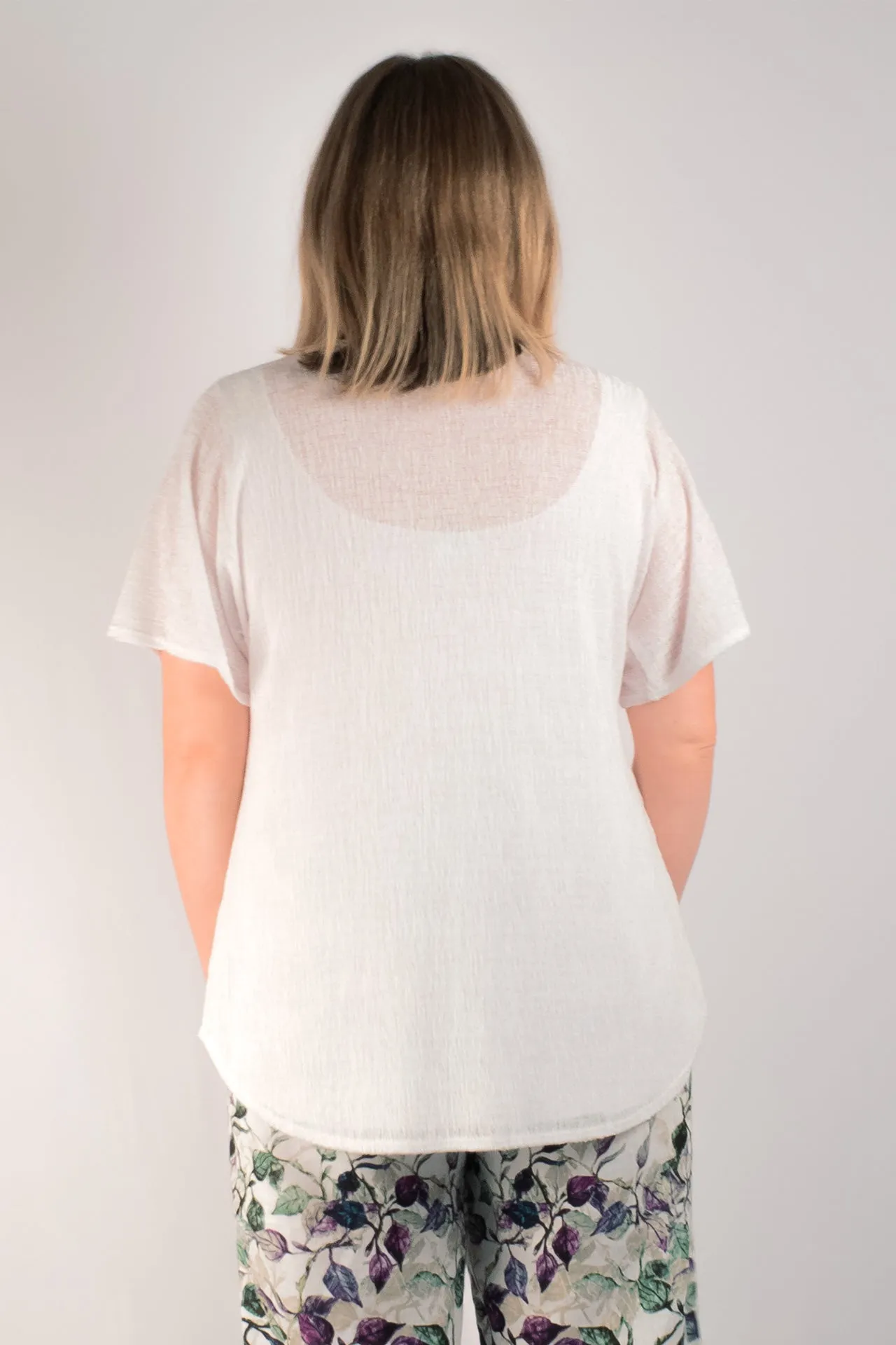 White Haven Poly/Rayon Knit Longer Sleeve Top
