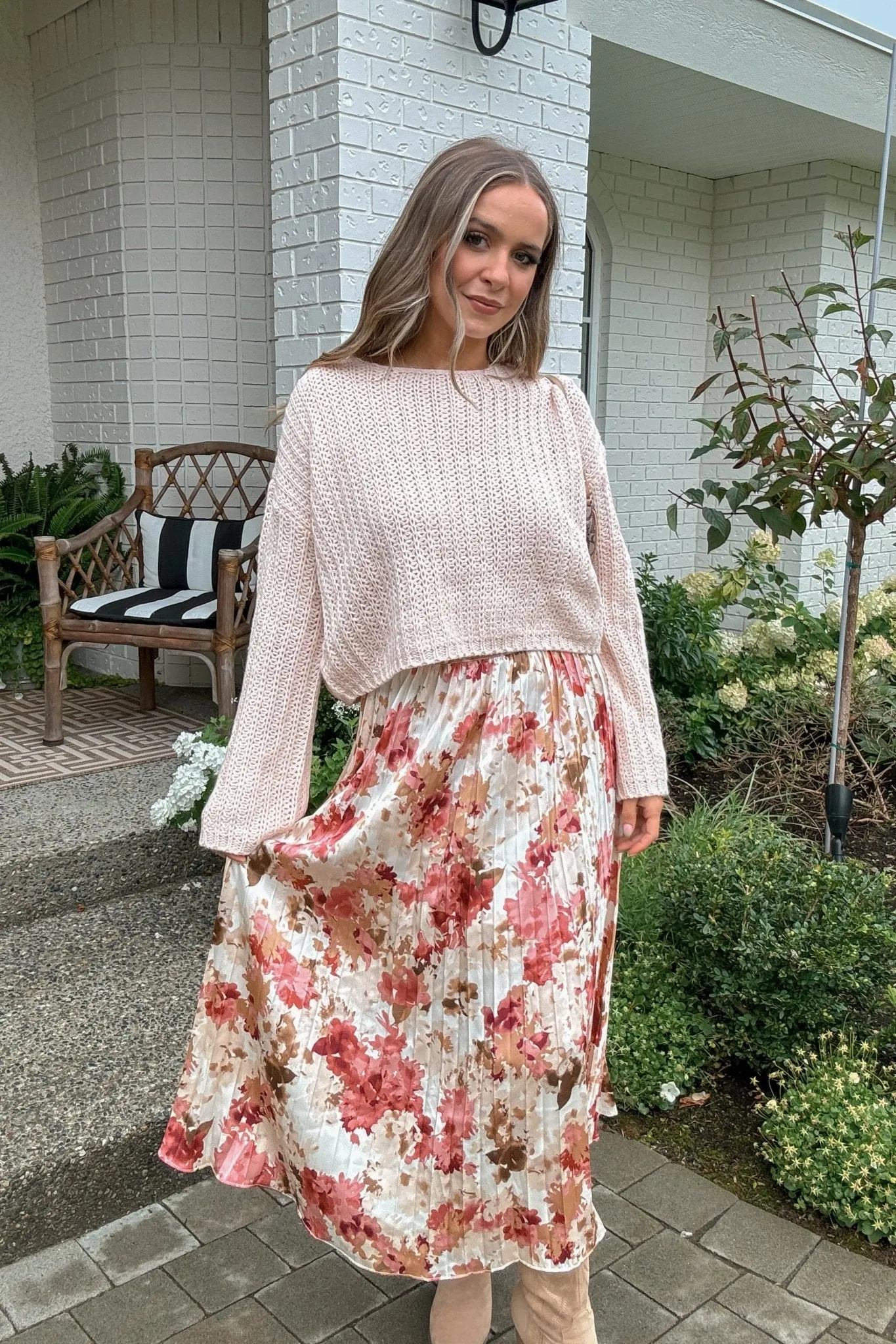 Women's Ballerina Hand Knit Sweater Top | Balletcore Aesthetic | Blush Pink