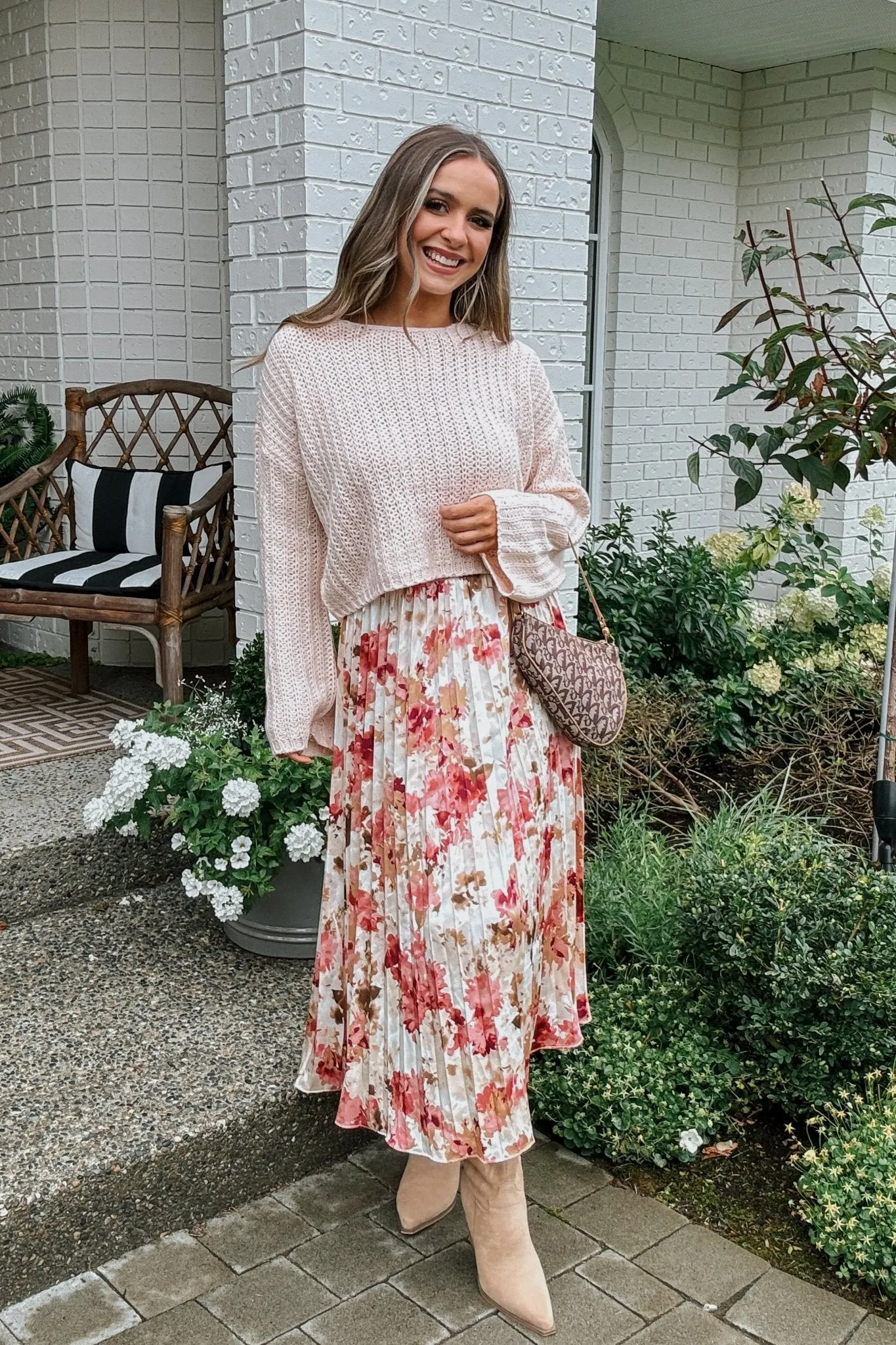Women's Ballerina Hand Knit Sweater Top | Balletcore Aesthetic | Blush Pink